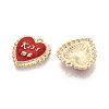 Valentine's Day Alloy Enamel Pendants ENAM-T024-18A-G-2