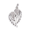 Brass Micro Pave Cubic Zirconia Pendants X-ZIRC-P060-23P-1