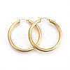 201 Stainless Steel Big Hoop Earrings LS-EJEW-A052-19F-G-1
