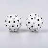 Handmade Polymer Clay Rhinestone with Resin Daisy Flower CLAY-T022-02B-2