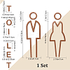 Acrylic Bathroom Door Public Signs Set DIY-WH0430-113A-2