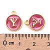 Golden Plated Alloy Enamel Charms ENAM-S118-08Y-3