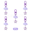 Cloud with Star Acrylic Pendant Decoraions HJEW-YW00184-03-1