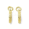 Rack Plating Brass Micro Pave Clear Cubic Zirconia Pendants KK-R157-06G-2