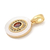 Brass Micro Pave Cubic Zirconia Pendents KK-M303-02G-04-2