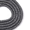 Matte Style Electroplate Non-magnetic Synthetic Hematite Flat Round Beads Strands X-G-M007-77-2