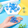 30Pcs UV Plating Acrylic Bead Caps PACR-TA0001-17F-6
