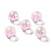 Two Tone UV Plating Rainbow Iridescent Acrylic Beads TACR-D010-03B-2