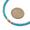 Synthetic Turquoise & Natural Carnelian Beaded Necklaces NJEW-TA00161-3