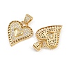 Brass Micro Pave Cubic Zirconia Pendants ZIRC-I367-07G-15-2