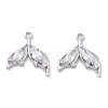 Brass Micro Pave Cubic Zirconia Pendants KK-B134-39S-1
