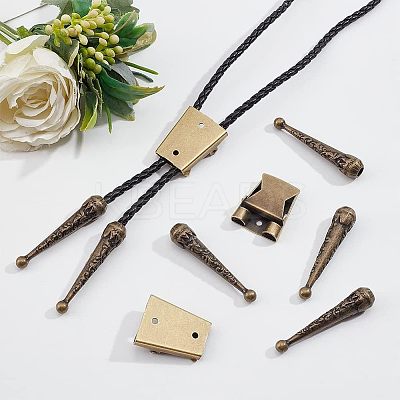 3Pcs Iron Bolo Tie Slide Clasps FIND-ANB0003-18AB-1
