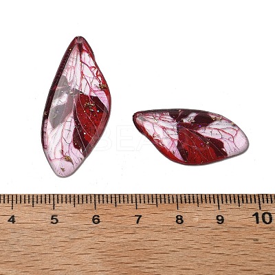 4Pcs Transparent Epoxy Resin Butterfly Wings Pendants RESI-C057-03B-1