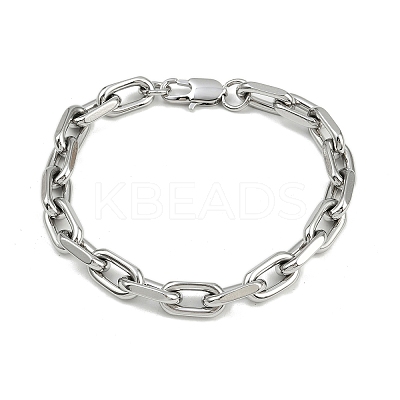 304 Stainless Steel Cable Chain Bracelets for Women Men BJEW-Z143-19P-1