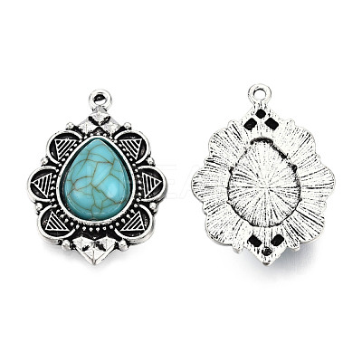Tibetan Style Alloy Pendants PALLOY-R113-003-RS-1