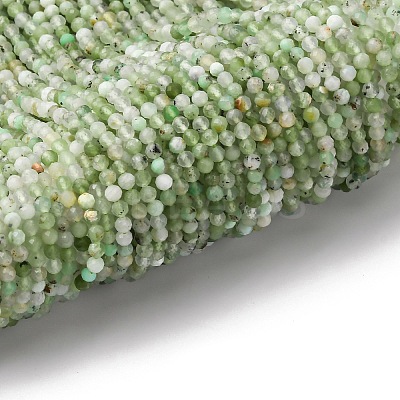Natural Chrysoprase Beads Strands G-RM2025-A39-3mm-1