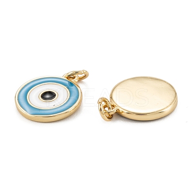 Brass Enamel Pendants KK-P204-12G-1