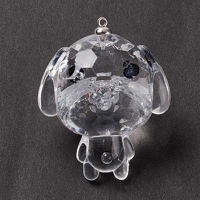 Transparent Acrylic Rhinestone Big Pendants TACR-P002-01A-1