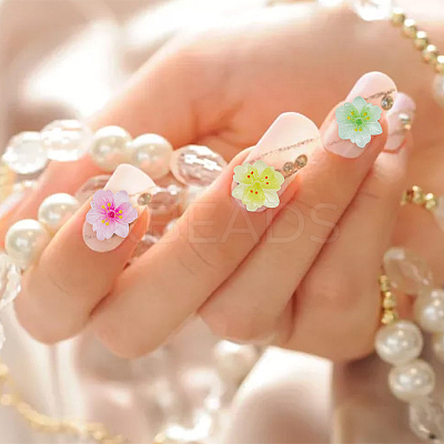 100Pcs Resin Sakura Cabochons MRMJ-ME0001-07-1