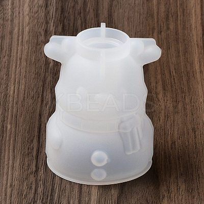 3D Christmas  DIY Candle Holder Silicone Statue Molds DIY-F144-04B-1