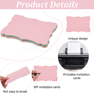 50Pcs 10 Colors DIY Paper Blank Greeting Cards AJEW-CP0010-26A-1