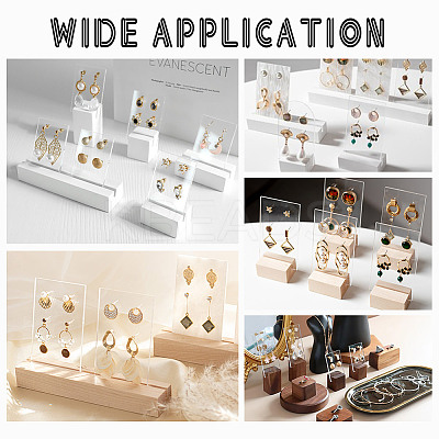 4 Colors Acrylic Single Earring Display Card ODIS-AR0001-05B-1