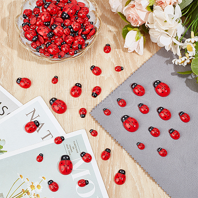 120Pcs 5 Styles Opaque Resin Cabochons CRES-WR0001-02-1