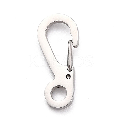 Non-Tarnish 304 Stainless Steel Push Gate Snap Key Clasps LS-STAS-B022-05P-1