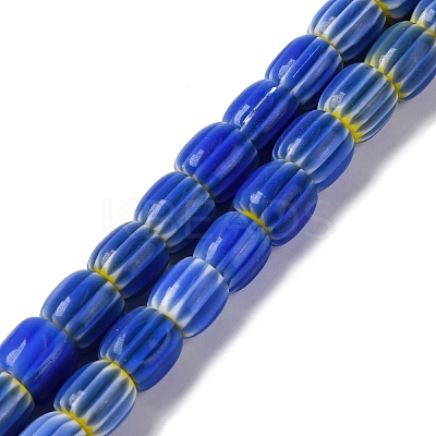 Handmade Lampwork Chevron Beads Strands LAMP-K041-01B-15-1