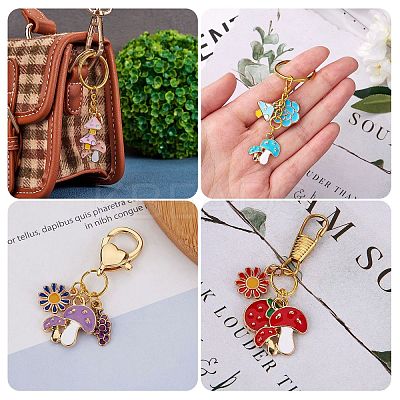 48Pcs 12 Style Autumn Theme Alloy Enamel Charms ENAM-SZ0003-12-1
