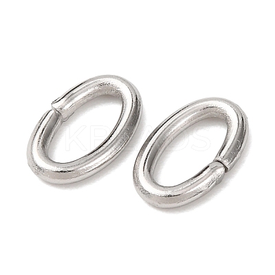 Tarnish Resistant 304 Stainless Steel Open Jump Rings X-STAS-Q186-03-8x5mm-1