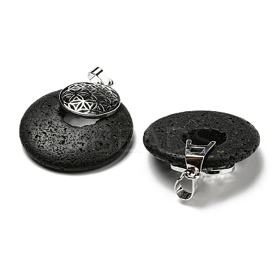 Natural Lava Rock Pendants KK-F751-M-A11-1