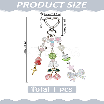 1Pc Alloy Resin Pendant Decorations HJEW-LP0002-86B-1