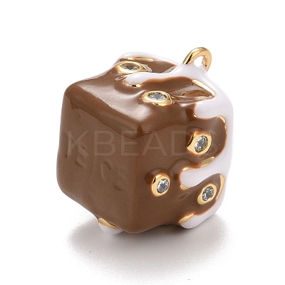 Clear Cubic Zirconia Pendants KK-E262-12G-02-1