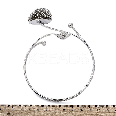 PincushionAlloy Arm Cuff Bangles for Girl Women LS-AJEW-A063-01B-G-1