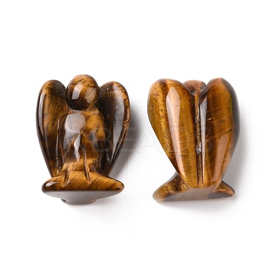 Natural Tiger Eye Angel Decor Healing Stones G-G864-01A-03-1