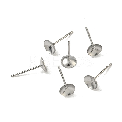 Non-Tarnish 304 Stainless Steel Post Stud Earring Findings LS-X-STAS-R063-50-1
