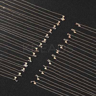 Alloy Letter Heart Pendant Necklaces for Women NJEW-FS0001-09E-1