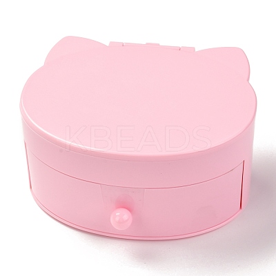 Cat Shaped Plastic Jewelry Boxes OBOX-F006-10C-1