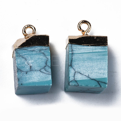 Synthetic Turquoise Pendants G-Q998-035C-1