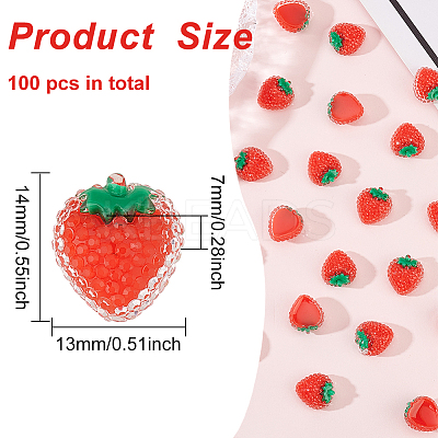 100Pcs Translucent Epoxy Resin Decoden Cabochons CRES-DC0001-01-1