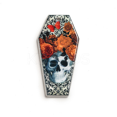 Halloween Printed Acrylic Pendants MACR-K330-20B-1