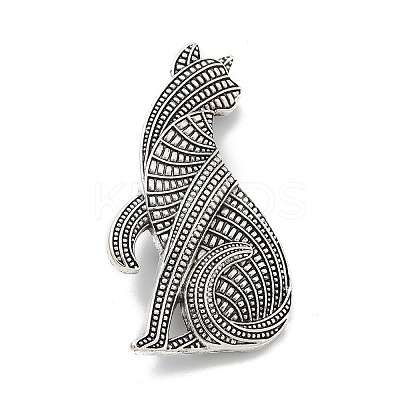 Persian Cat Alloy Brooches JEWB-Q004-03AS-1