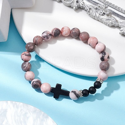 2Pcs Natural & Synthetic Gemstone Beads Stretch Bracelets BJEW-JB11318-1
