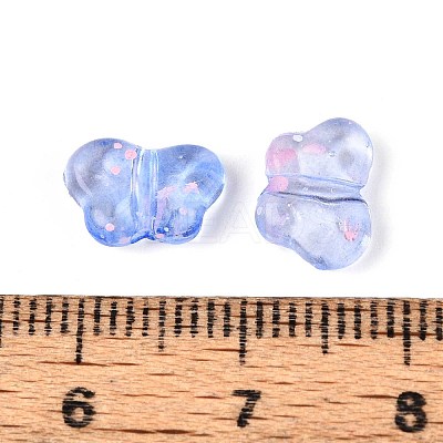 Spray Painted Transparent Acrylic Beads OACR-N149-01B-1