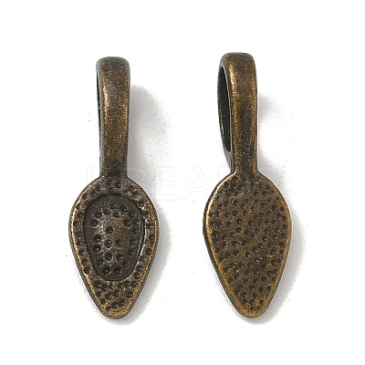 Tibetan Style Alloy Glue-on Flat Pad Bails LS-X-TIBEP-Q064-183AB-NR-1