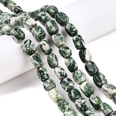 Natural Green Spot Jasper Beads Strands G-T138-96-1