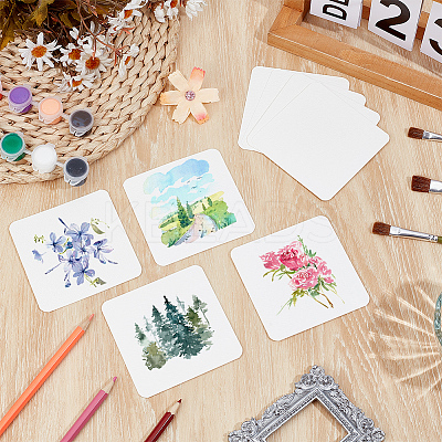 50Pcs Wood Pulp Cotton Blank Greeting Cards DIY-WH0816-026B-1