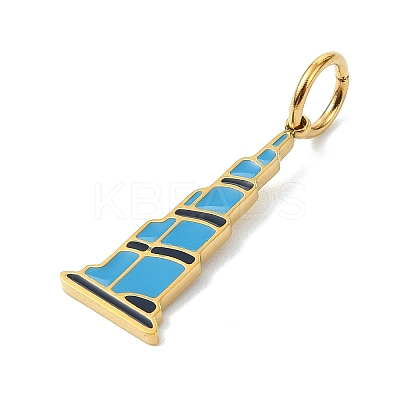 304 Stainless Steel Enamel Pendants STAS-A145-01E-G-1