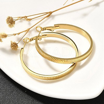 304 Stainless Steel Hoop Earrings for Women EJEW-C096-43G-03-1